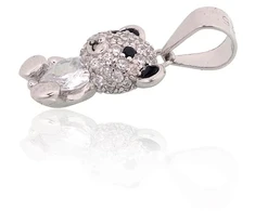 Diamond Sky Jewelry Vaikiškas sidabrinis pakabukas su cirkoniais ir emaliu „Bear II“