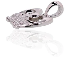 Diamond Sky Jewelry Vaikiškas sidabrinis pakabukas su cirkoniais „Owl IV“