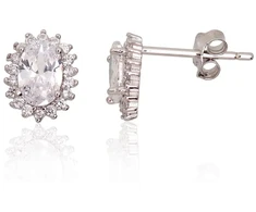 Diamond Sky Jewelry Vaikiški sidabriniai auskarai su cirkoniais „Ferro X“