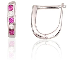 Diamond Sky Jewelry Vaikiški sidabriniai auskarai su cirkoniais „Confetti VI“