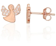 Diamond Sky Jewelry Vaikiški sidabriniai auskarai su cirkoniais „Angels“