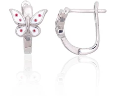 Diamond Sky Jewelry Vaikiški sidabriniai auskarai su emaliu „Summer Breeze“