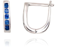 Diamond Sky Jewelry Vaikiški sidabriniai auskarai su cirkoniais „Confetti V“