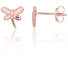 Diamond Sky Jewelry Vaikiški sidabriniai auskarai-vinukai „Dragonfly“