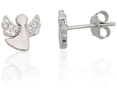 Diamond Sky Jewelry Vaikiški sidabriniai auskarai su cirkoniais „Angels II“