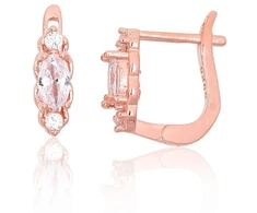 Diamond Sky Jewelry Vaikiški sidabriniai auskarai su cirkoniais „Teardrop Glow“