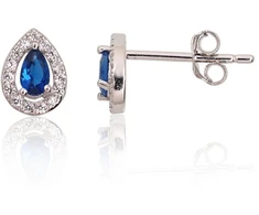 Diamond Sky Jewelry Vaikiški sidabriniai auskarai-vinukai su cirkoniais „Kristalo Lašas IV“