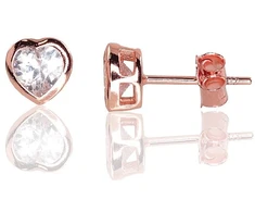 Diamond Sky Jewelry Vaikiški sidabriniai auskarai su cirkoniais „Amor“