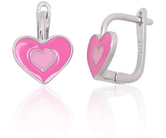 Diamond Sky Jewelry Vaikiški sidabriniai auskarai su emaliu „Rosie“