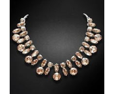 Diamond Sky Jewelry Vestuvinis vėrinys „Kristalo Šakelė (Golden Shadow)“ su Swarovski™ kristalais