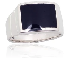 Diamond Sky Jewelry Vyriškas sidabrinis žiedas su oniksu „Bastian V“
