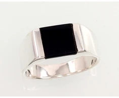 Diamond Sky Jewelry Vyriškas sidabrinis žiedas su oniksu „Bastian IV“