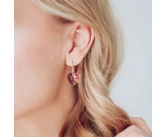 Marmara Sidabriniai auskarai „Juliet (Light Rose)“ su Swarovski® kristalais