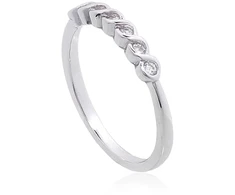 Diamond Sky Jewelry Sidabrinis žiedas su cirkoniais „Aurora Braid“