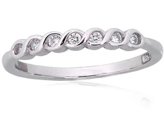 Diamond Sky Jewelry Sidabrinis žiedas su cirkoniais „Aurora Braid“
