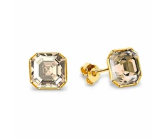 Spark Sidabriniai auskarai „Imperial II (Golden Shadow)“ su Swarovski® kristalais