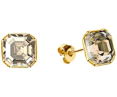 Spark Sidabriniai auskarai „Imperial II (Golden Shadow)“ su Swarovski® kristalais