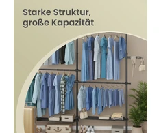 Songmics Drabužių kabykla 3 aukštų 33,5 x (162-238) x (220-300) cm