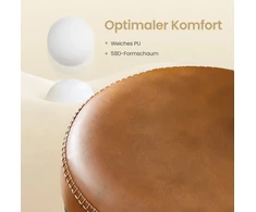 Songmics Baro kėdžių komplektas su atlošu iš dirbtinės odos, 2 vnt.