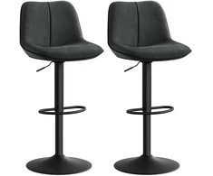 Songmics Baro kėdžių komplektas su aukščio reguliavimo galimybe ir aksominiu apmušalu