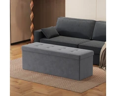 Songmics Pufas daiktadėžė, 38 x 110 x 38 cm