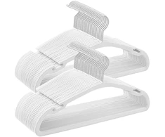 Songmics Drabužių pakabų rinkinys, 50 vnt. 43 x 21 cm, debesų baltumo