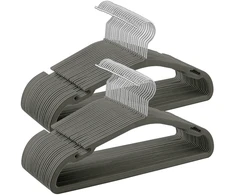 Songmics 50 drabužių pakabų rinkinys 43 x 21 cm pilkos spalvos