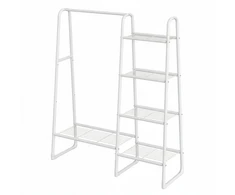 Songmics Drabužių stovas su 5 lentynomis, baltas, 40x101,7x153,3 cm