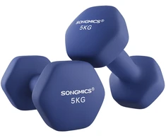 Songmics 2 hantelių rinkinys tamsiai mėlynos spalvos
