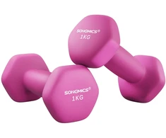 Songmics 2 hantelių rinkinys rožinės spalvos