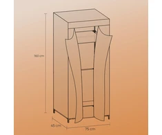 Tekstilinė spinta Songmics 160x75 cm juoda