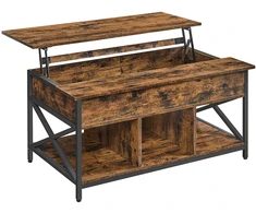 Songmics Vasagle Reguliuojamo aukščio žurnalinis staliukas 60 x 100 x (48-62) cm