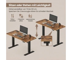 Songmics Reguliuojamo aukščio stalas 190 x 155 cm