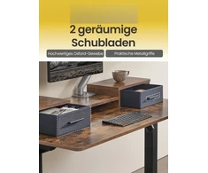 Songmics Reguliuojamo aukščio stalas 120 x 60 x 72-120cm