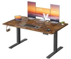 Songmics Reguliuojamo aukščio stalas 140 × 80 x 72-120cm