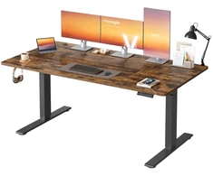 Songmics Reguliuojamo aukščio stalas 160 × 80 × (72–120) cm