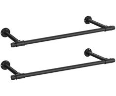 Songmics Drabužių kabykla prie sienos, 2 vnt., 30 x 84 x 7 cm, juoda