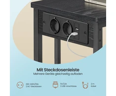 Songmics Kavos staliukas C formos su įkrovimo stotele