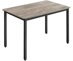 Songmics Vasagle Valgomasis stalas 70 x 110 x 77 cm pilkšvai margas matinis juodas