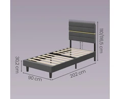 Songmics Lovos rėmas 90 x 200 cm