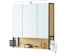 Songmics Vonios spintelė su LED apšvietimu 14,5 x 70 x 70 cm