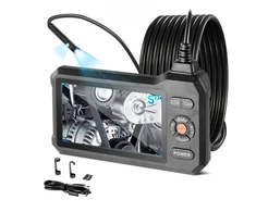 VEVOR Boreskopinė kamera su dviem objektyvais, 5" HD IPS ekranas, 5,5 mm zondas, 8X priartinimas, 5 m standus kabelis