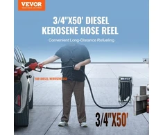 VEVOR Kuro žarnos ritė, 19,05 mm x 15,24 m, automatinė dyzelino žarna, 20,68 bar