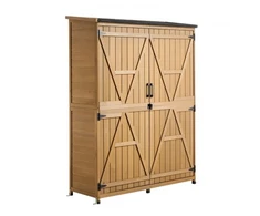 VEVOR Lauko sandėliukas SC-02, medinis, rudas, 125,5 x 162,5 cm