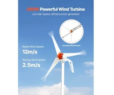 VEVOR 12V 400W saulės ir vėjo energijos rinkinys