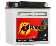 Banner 11Ah Bike Bull -+ 12V 140A akumuliatorius 135x90x145mm