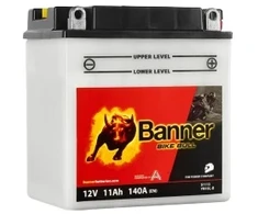 Banner 11Ah Bike Bull -+ 12V 140A akumuliatorius 135x90x145mm
