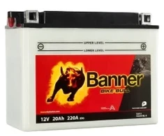 Banner 20Ah Bike Bull -+ 12V 220A akumuliatorius 205x90x162mm
