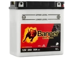 Banner 5Ah Bike Bull 12V 50A akumuliatorius 120x60x130mm