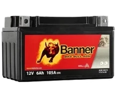 Banner 6Ah Bike Bull AGM 12V 105A akumuliatorius 150x87x95mm